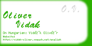 oliver vidak business card